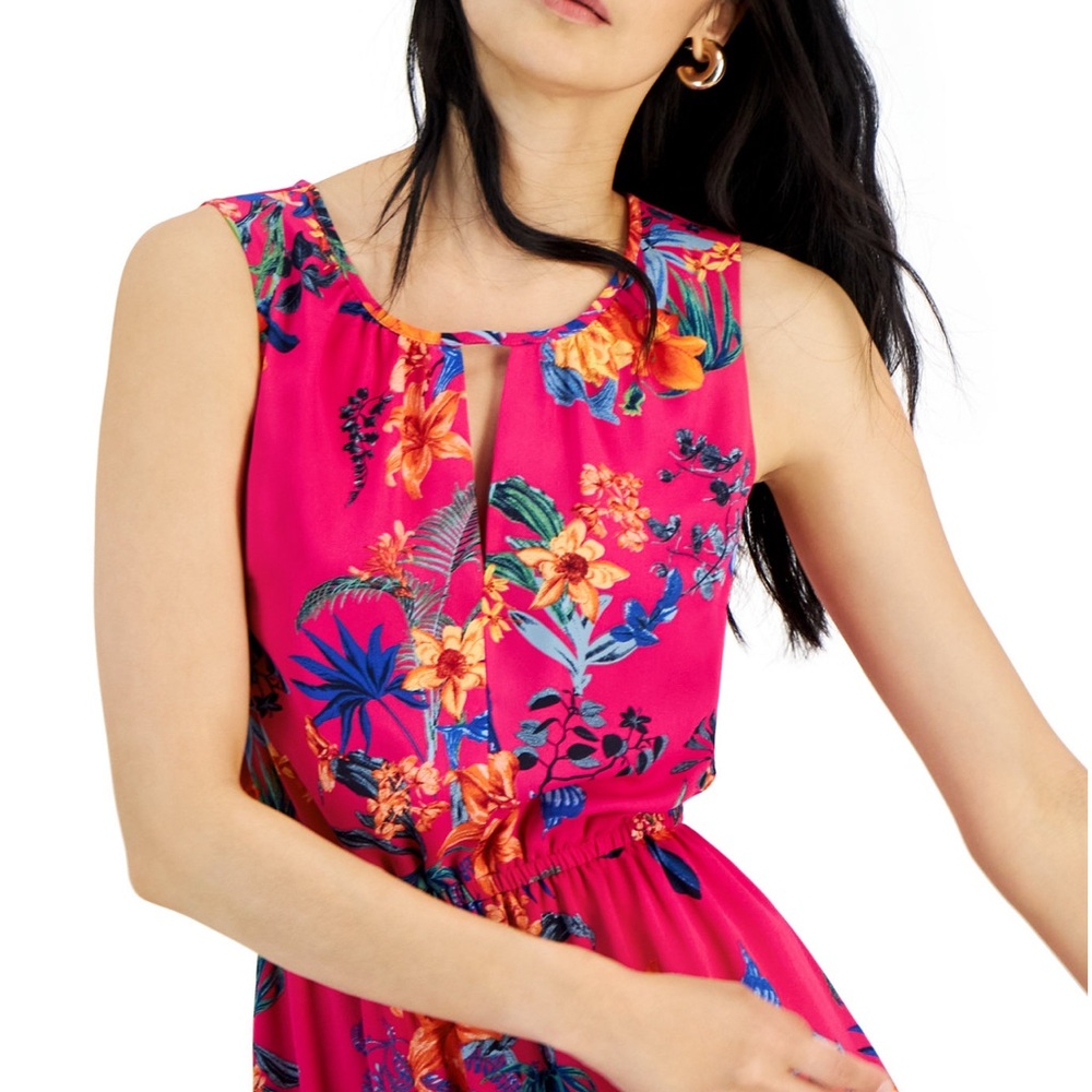 INC International Concepts Women’s Floral Pink A-Line Dress - Picture 8 of 10